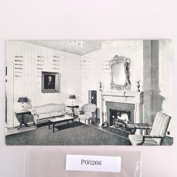 Vintage Postcard 1946 Hotel Queen Anne New Bern North Carolina Parlor Room - Picture 1 of 2